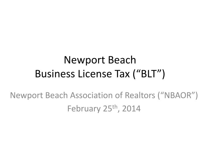newport beach business license tax blt