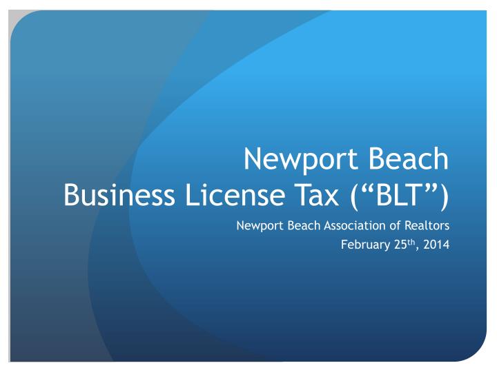 newport beach business license tax blt