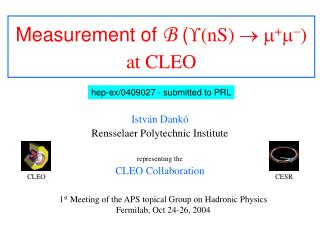 Measurement of B ( ? (nS) ? ? + ? ? ) at CLEO