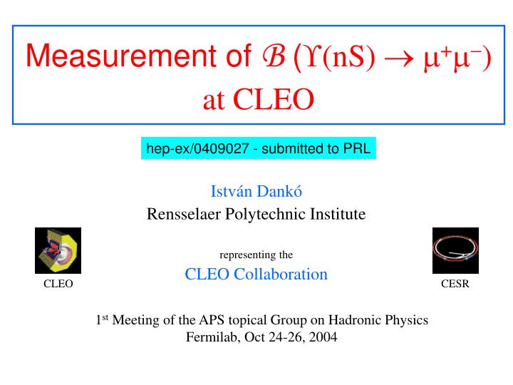 measurement of b ns at cleo