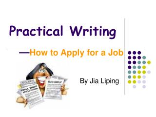 practical writing how to apply for a job