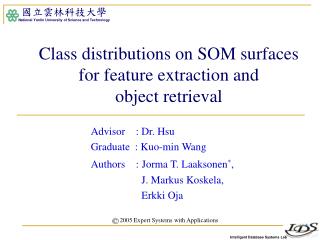Class distributions on SOM surfaces for feature extraction and object retrieval
