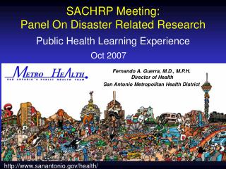 SACHRP Meeting: Panel On Disaster Related Research Public Health Learning Experience
