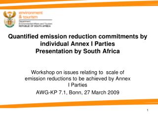 Workshop on issues relating to scale of emission reductions to be achieved by Annex I Parties
