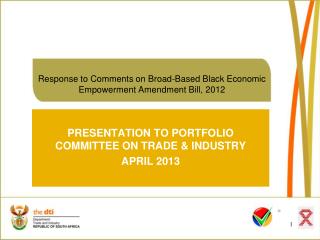 Response to Comments on Broad-Based Black Economic Empowerment Amendment Bill, 2012