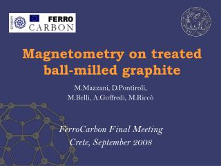 Magnetometry on treated ball-milled graphite