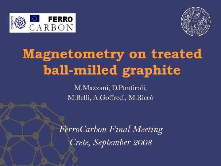 magnetometry on treated ball milled graphite