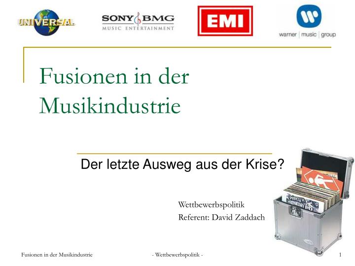 fusionen in der musikindustrie