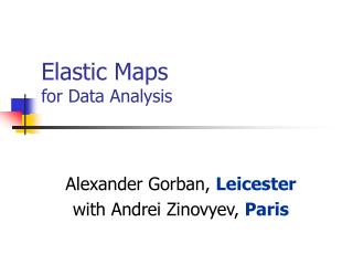 Elastic Maps for Data Analysis