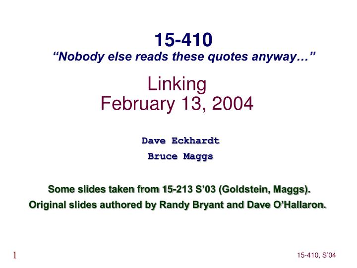 linking february 13 2004