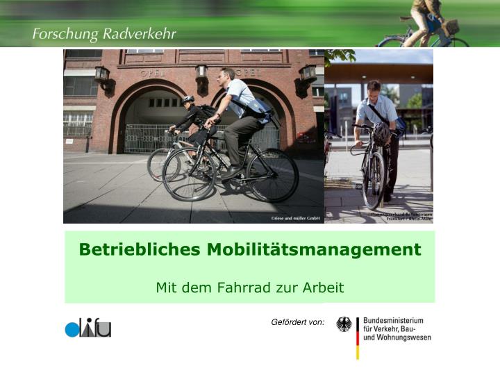 betriebliches mobilit tsmanagement mit dem fahrrad zur arbeit