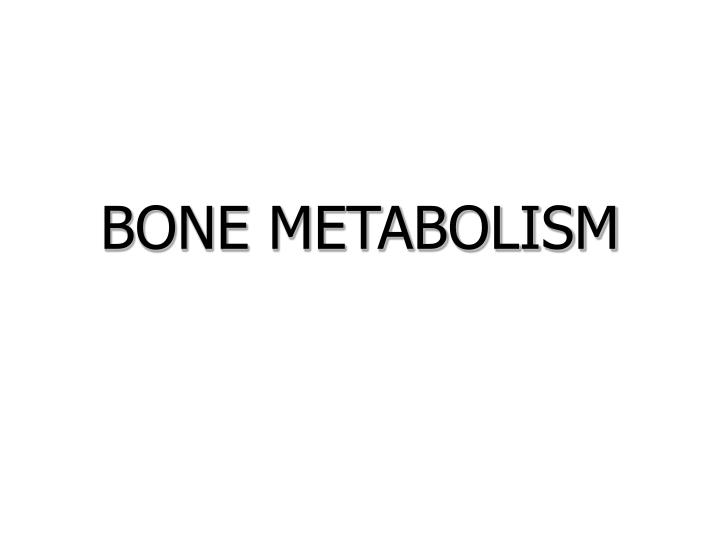 bone metabolism