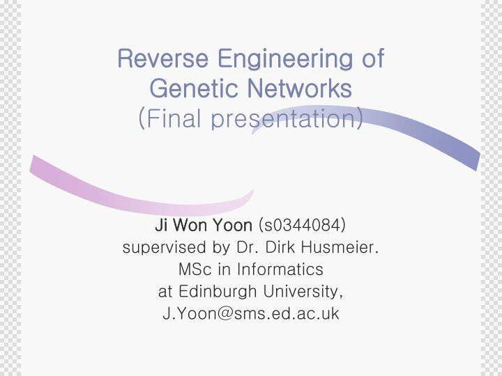 reverse engineering of genetic networks final presentation