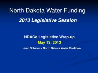 North Dakota Water Funding