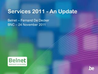 Services 2011 - An Update