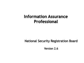 Information Assurance Professional