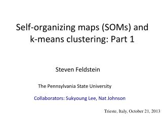 Self-organizing maps (SOMs) and k-means clustering: Part 1
