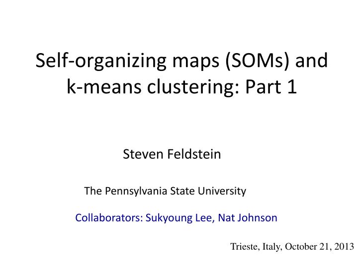 self organizing maps soms and k means clustering part 1
