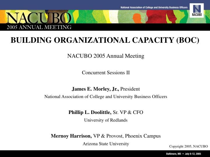 building organizational capacity boc