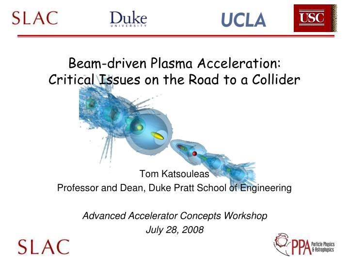beam driven plasma acceleration critical issues on the road to a collider