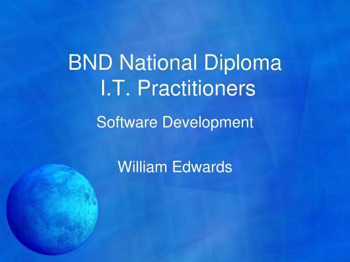 bnd national diploma i t practitioners