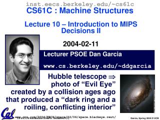 Lecturer PSOE Dan Garcia cs.berkeley/~ddgarcia