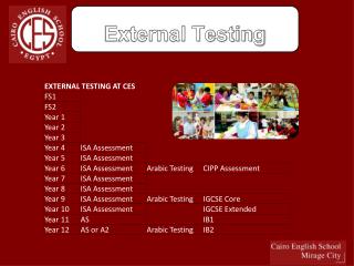 External Testing