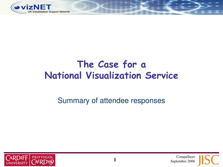 the case for a national visualization service