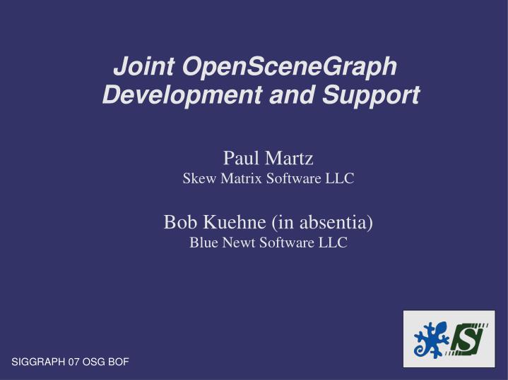 paul martz skew matrix software llc bob kuehne in absentia blue newt software llc