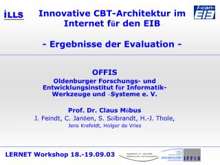 innovative cbt architektur im internet f r den eib ergebnisse der evaluation