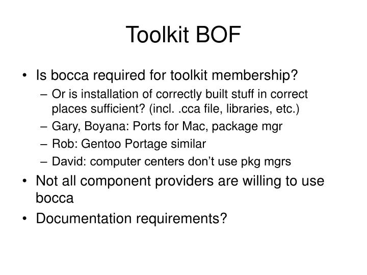 toolkit bof