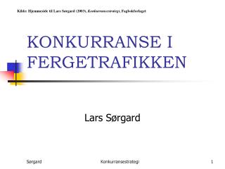 konkurranse i fergetrafikken