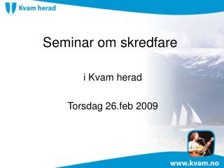 seminar om skredfare