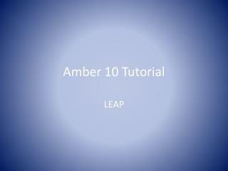 Amber 10 Tutorial