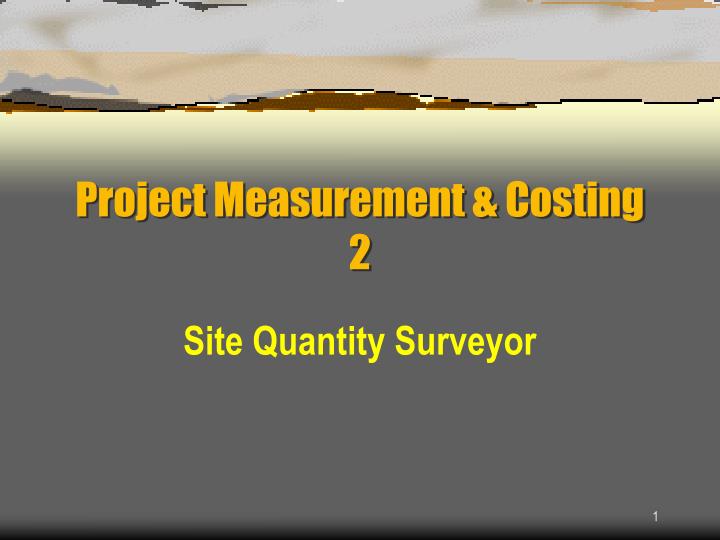 project measurement costing 2