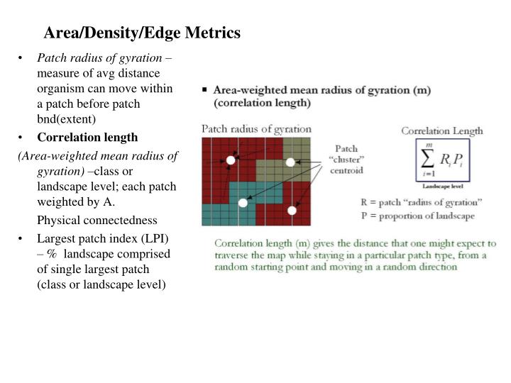 area density edge metrics
