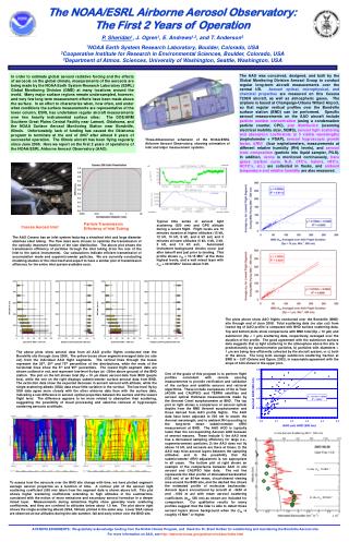 The NOAA/ESRL Airborne Aerosol Observatory: The First 2 Years of Operation