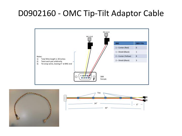 d0902160 omc tip tilt adaptor cable