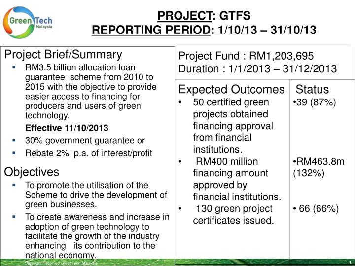 project gtfs reporting period 1 10 13 31 10 13