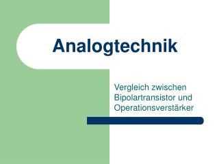 analogtechnik