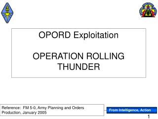 OPORD Exploitation OPERATION ROLLING THUNDER