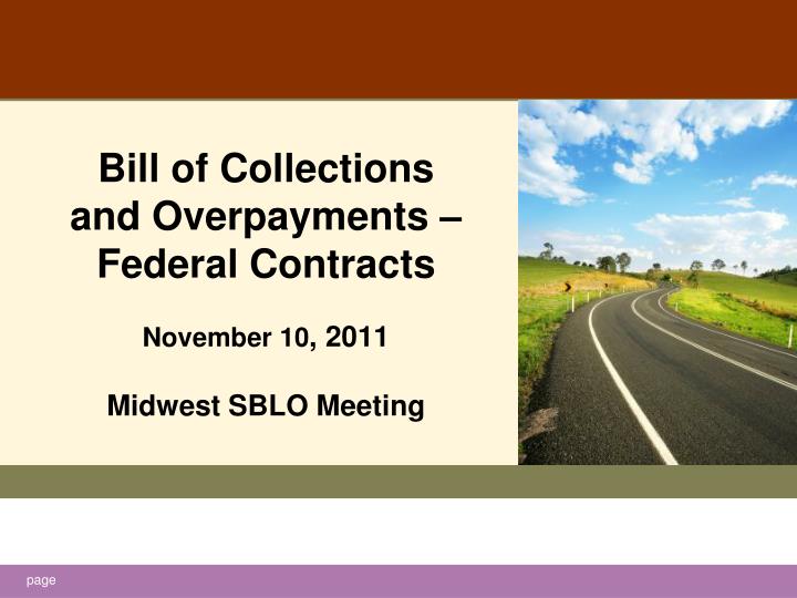 bill of collections and overpayments federal contracts november 10 2011 midwest sblo meeting