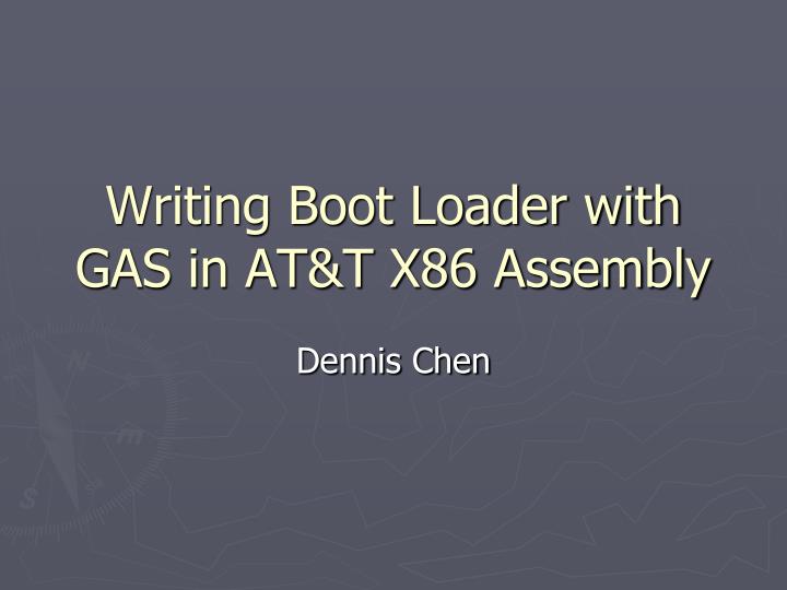 writing boot loader with gas in at t x86 assembly