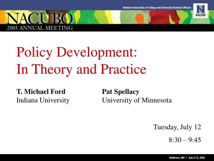 policy development in theory and practice