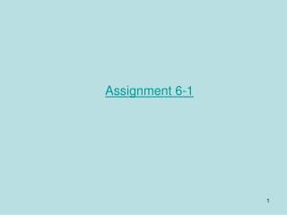 Assignment 6-1