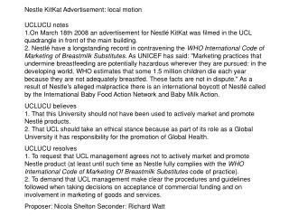 Nestle KitKat Advertisement: local motion