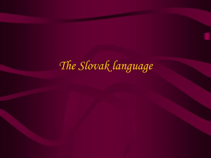 the slovak language