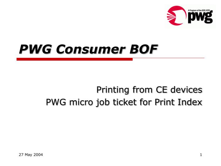 pwg consumer bof