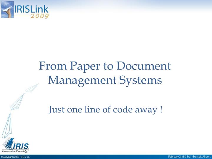 from paper to document management systems