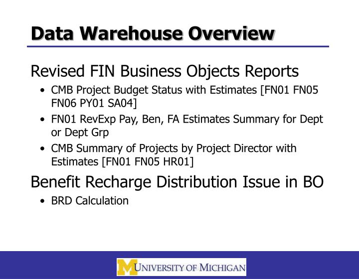 data warehouse overview